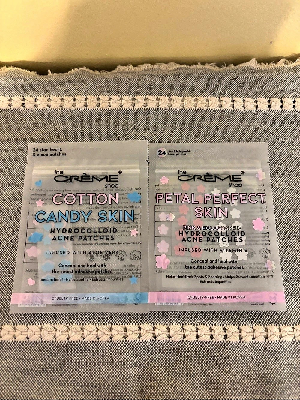the Crème shop Cotton Candy Skin & Petal Perfect Skin Hydrocolloid Acne Patches